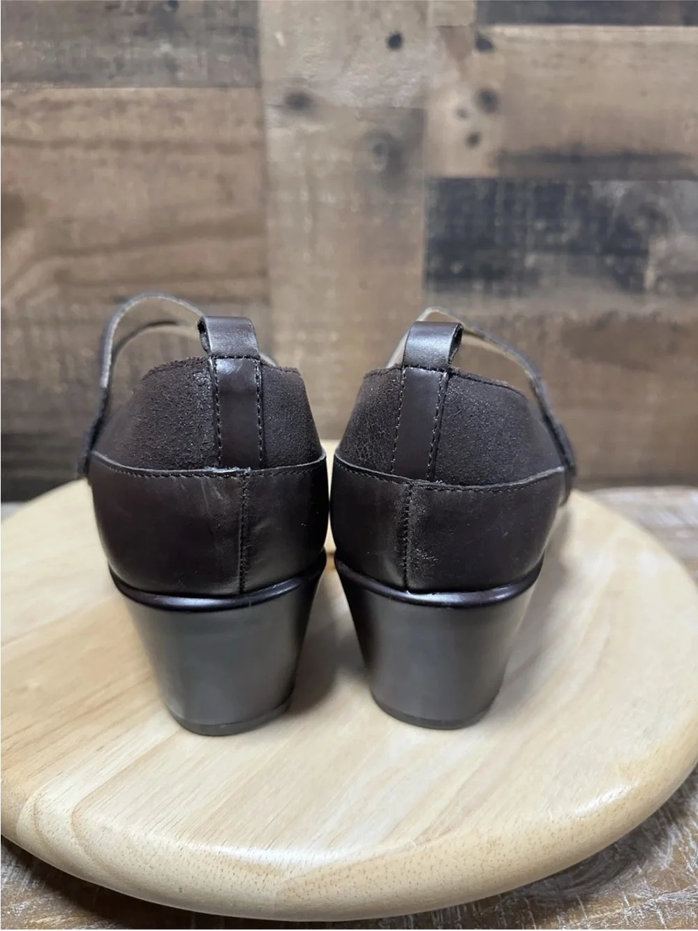 Jambu Scarlet Too Mary Jane Wedge Shoe Womens 10 Brown Leather Comfort Work Shoe - Picture 3 of 8